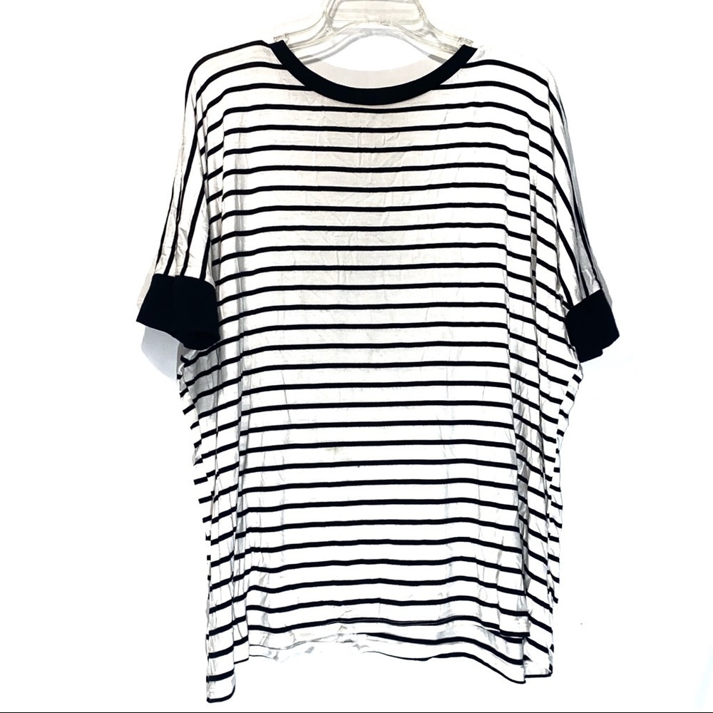 Black/White Striped Blouse Women’s Medium